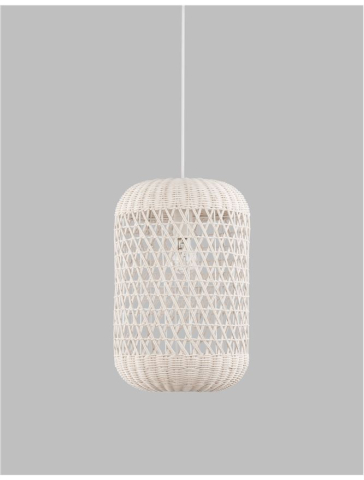 AURORA suspensie SP1 - 9587162 - Ivory Ratan White Fabric Wire & Base [2]