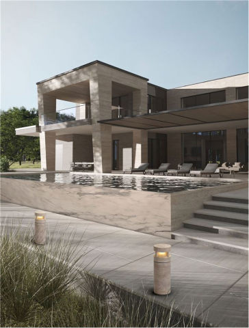 Stalpisor exterior Balma - Travertin