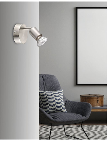 Plafoniere - BASE aplica AP1 - 660001 - Satin Nickel Metal
