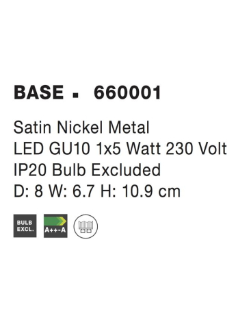 BASE aplica AP1 - 660001 - Satin Nickel Metal [3]