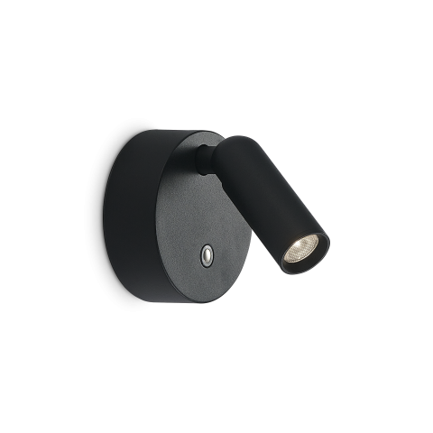 Corpuri pt interior - BEAN AP ROUND RECHARGEABLE NERO - aplica moderna LED cu acumulator
