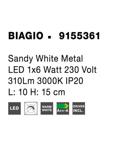 BIAGIO aplica AP1 - 9155361 - Sandy White Metal [4]