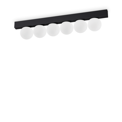 BINOMIO LED PL6 NERO - plafoniera moderna LED