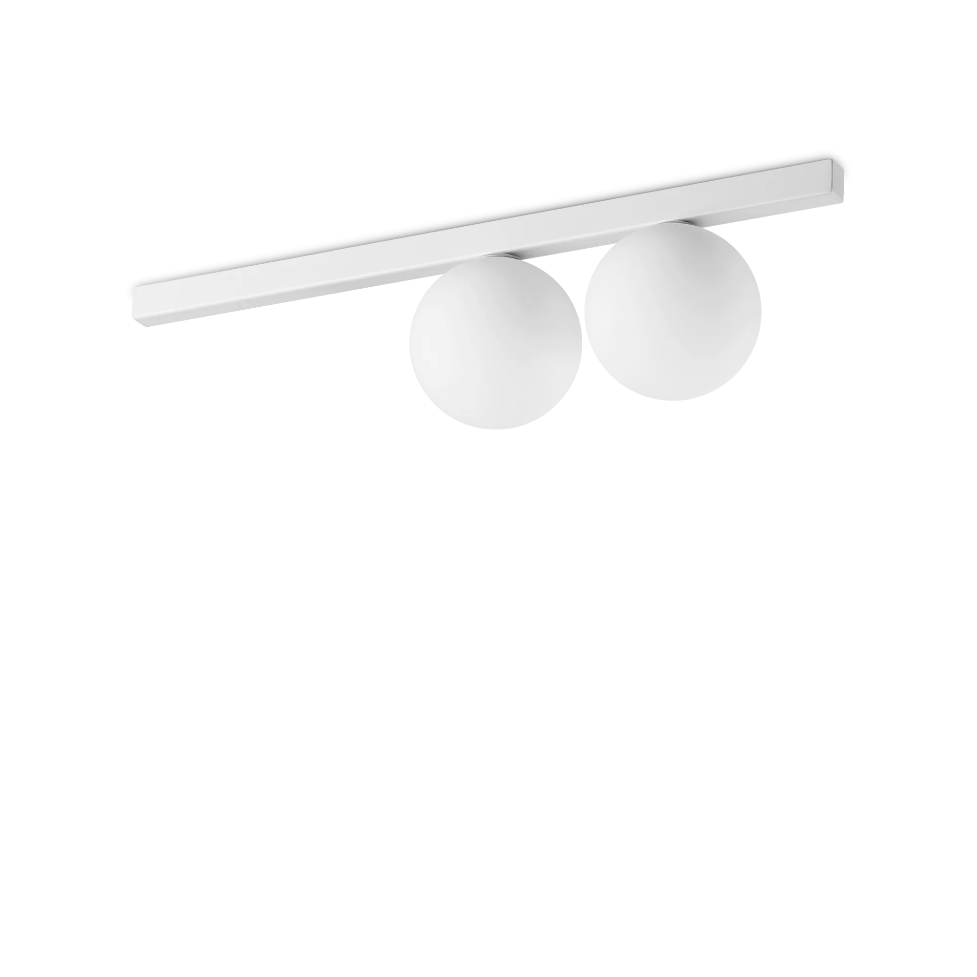 Plafoniere - BINOMIO PL2 BIANCO - plafoniera moderna