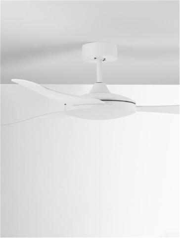 Plafoniere - BLAIRE plafoniera - 9952360 - Aluminium Matt White & Glass 3ABS White Blades