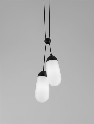 BLAKY suspensie SP2 - 9092825 - Matt Black Metal & Opal Glass [2]