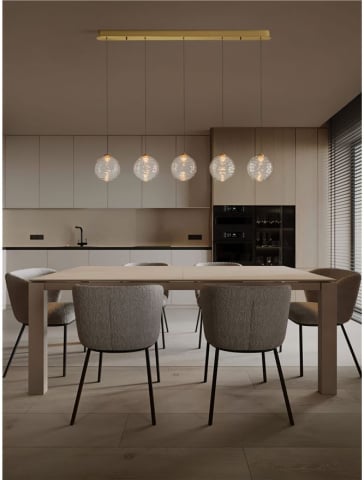 Corpuri pt interior - Blazik Sp5 LINE - Brass Gold Metal & Clear Glass