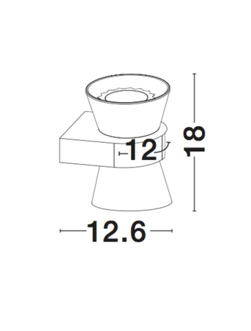 BOCCALE aplica AP2 - 1300301312 - Chrome Aluminium Clear Glass [3]