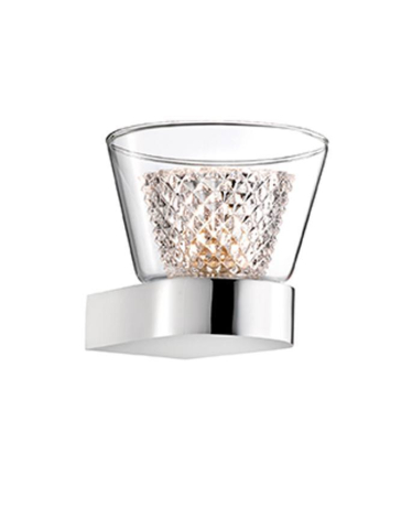 BOCCALE aplica AP1 - 1300301302 - Chrome Aluminium Clear Glass [1]