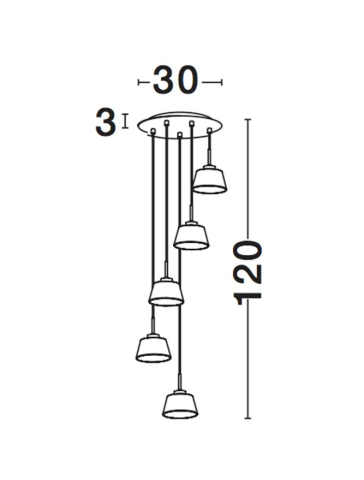 BOCCALE suspensie SP5 - 1300301305 - Chrome Aluminium Clear Glass [2]