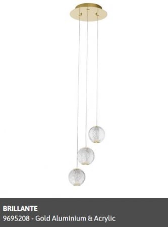 Lustre simple - Suspensie moderna Brillante 3 brate - 9695208 - Nova Luce