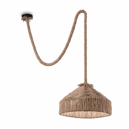 Lustre simple - SUSPENSIE RUSTICA CANAPA SP1 - IDEAL-LUX