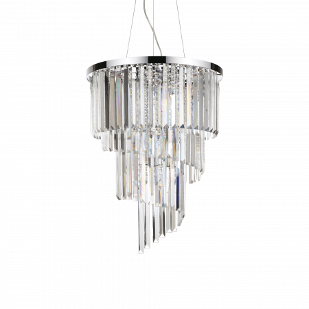 Candelabre - SUSPENSIE CLASICA CU CRISTALE CARLTON SP12 - IDEAL-LUX