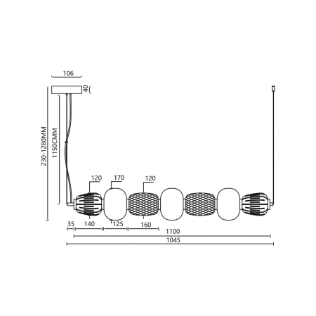 CARO SMOKED 42W LED - suspensie moderna LED [4]