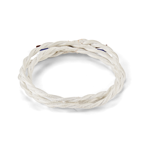 Accesorii - CAVO TESSUTO INTRECCIATO 10M BIANCO - cablu textil impletit