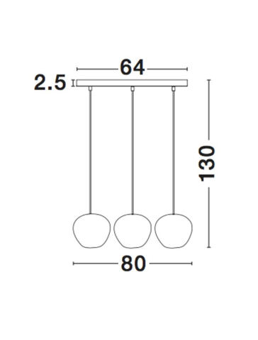CEDRO suspensie SP3 - 8436405 - Smoky Glass Bronze & Black Metal [2]