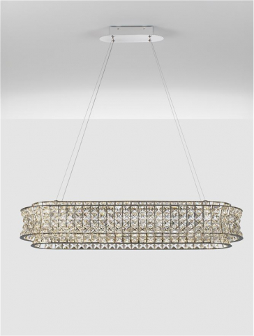 CELYSIA OVAL SP60 crom - Suspensie cristal - moderna [1]