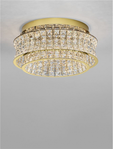 CELYSIA PL50 gold - plafoniera cristal- moderna [3]