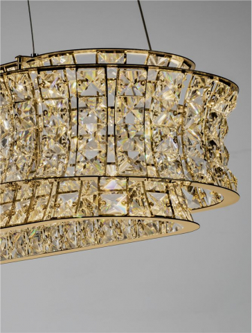 CELYSIA OVAL SP60 gold - Suspensie cristal - moderna [1]