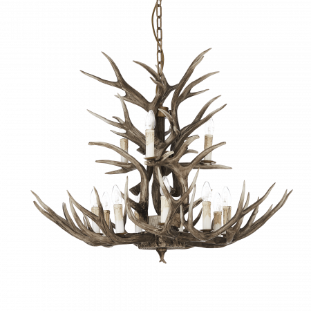 Candelabre - LUSTRA RUSTICA - CHALET SP12 - IDEAL-LUX
