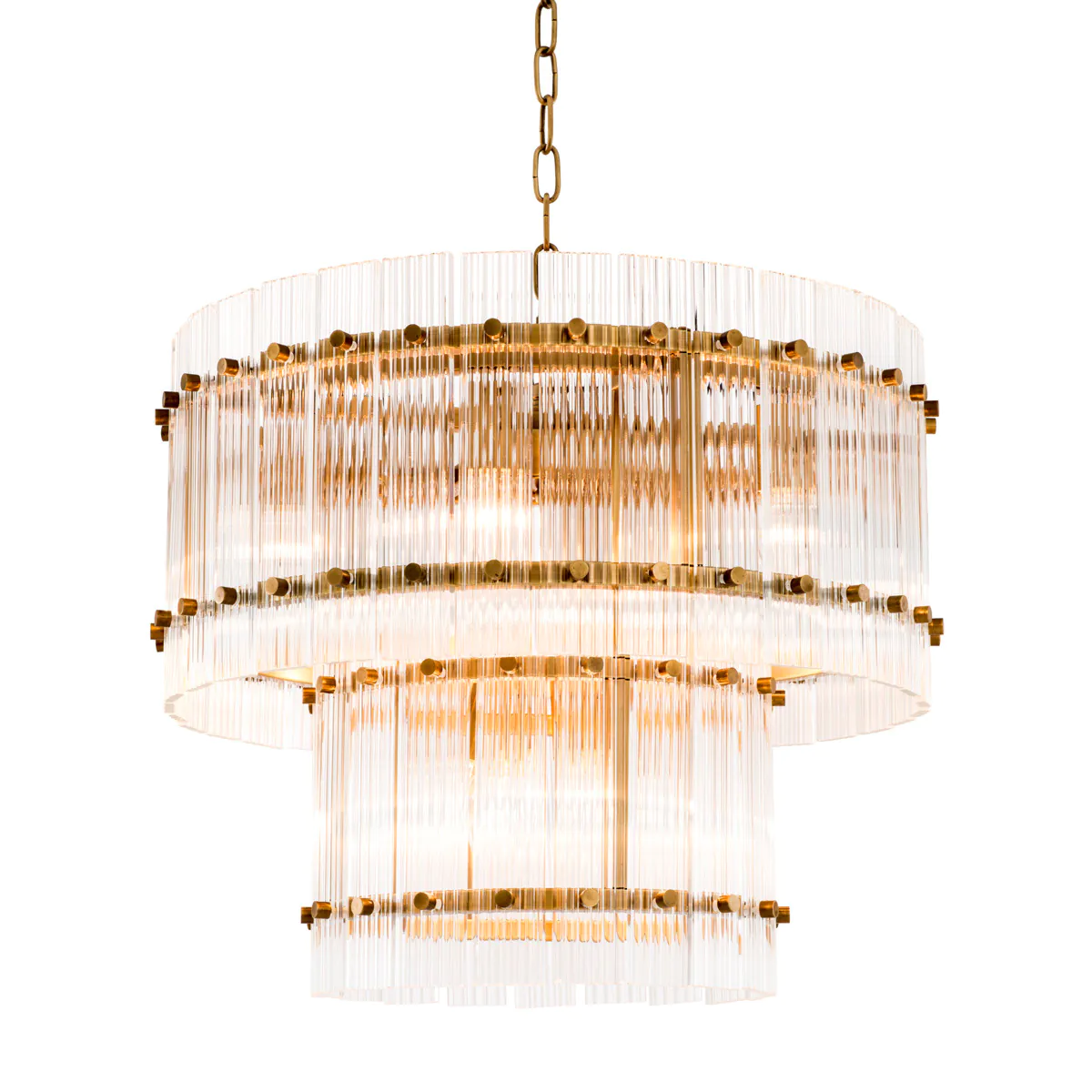 Candelabre - Chandelier Ruby S Antique brass finish | clear glass