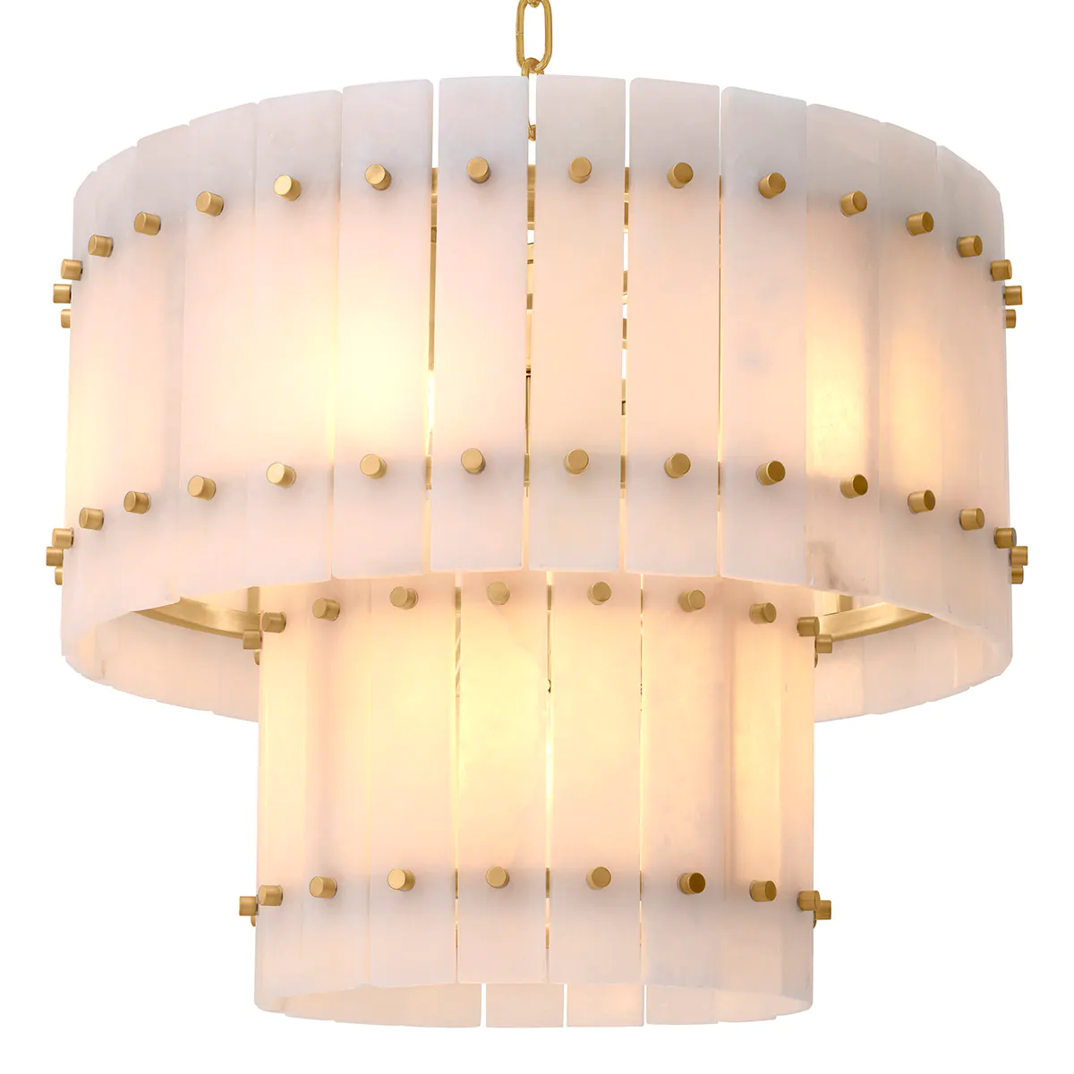 Candelabre - Chandelier Ruby S Antique brass finish | alabaster