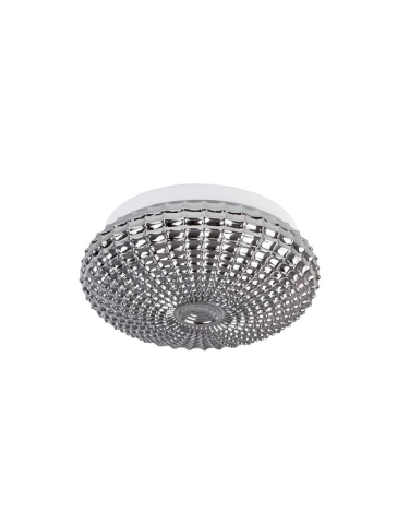 CLAM plafoniera - 9738254 - Smoke Chrome Glass White Metal [1]