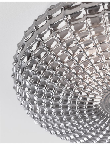 CLAM plafoniera - 9738254 - Smoke Chrome Glass White Metal [4]