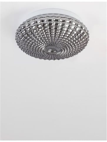 CLAM plafoniera - 9738254 - Smoke Chrome Glass White Metal [3]