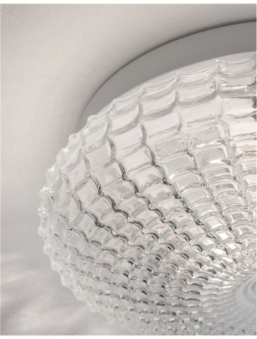 CLAM plafoniera - 9738255 - Smoke Chrome Glass White Metal [3]