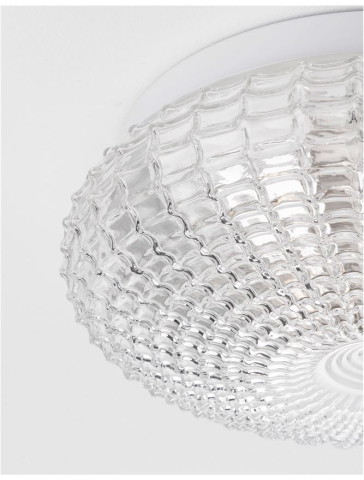 CLAM plafoniera - 9738255 - Smoke Chrome Glass White Metal [2]