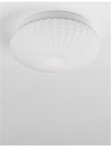 CLAM plafoniera - 9738256 - White Glass White Metal [2]
