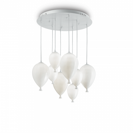 Candelabre - LUSTRA MODERNA CLOWN SP8 BIANCO - IDEAL-LUX