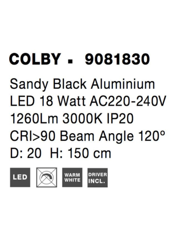 COLBY lampadar - 9081830 - Sandy Black Aluminium [7]