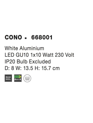 CONO aplica AP1 - 668001 - White Aluminium [2]