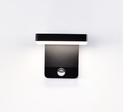 Exterior - APLIQUE LED C/SENSOR 20W 3000K NEGRO