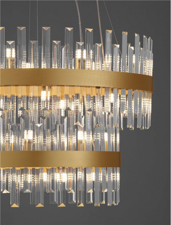 CROWN Suspension LAMP, 18L.,  diam 75 cm - GOLDEN - Nova Luce [3]