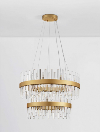 CROWN Suspension LAMP, 18L.,  diam 75 cm - GOLDEN - Nova Luce [2]