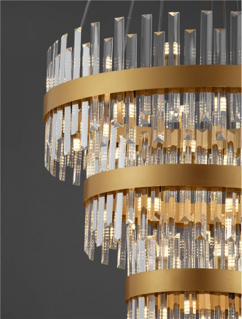 CROWN Suspension LAMP, 42L.,  diam 75+55+35 - GOLDEN - Nova Luce [2]