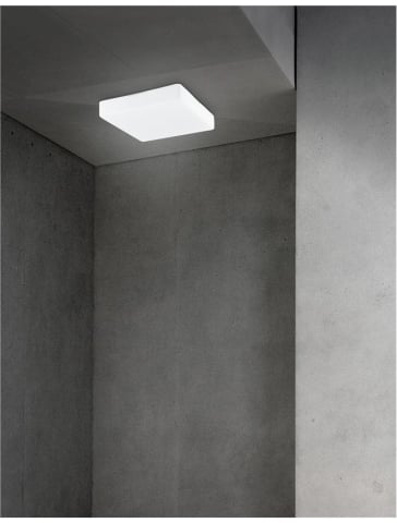 Plafoniere - CUBE plafoniera - 6110041 - White Opal Glass & White Metal