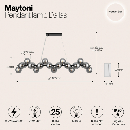 Suspensie Moderna Dallas MOD547PL-25B - Maytoni [2]