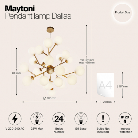 Suspensie moderna DALLAS 24B - MAYTONI [2]