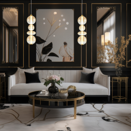DAPHNE GOLD 36W LED - suspensie moderna alb - ML0346 [2]