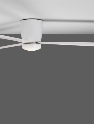 DELL plafoniera - 9952325 - Aluminium Matt White 3ABS Wood Blades [6]