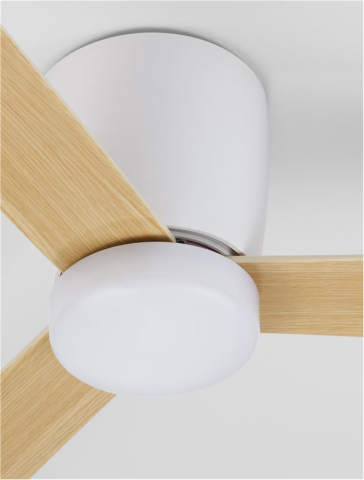 DELL plafoniera - 9952335 - Aluminium Wood & Matt White 3ABS Wood Blades [7]
