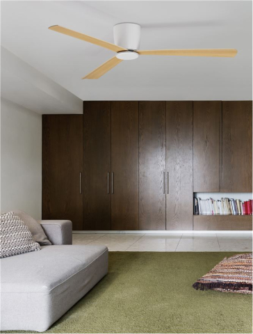 Plafoniere - DELL plafoniera - 9952335 - Aluminium Wood & Matt White 3ABS Wood Blades