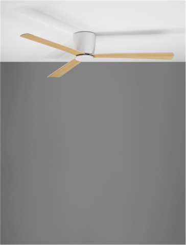 DELL plafoniera - 9952335 - Aluminium Wood & Matt White 3ABS Wood Blades [4]