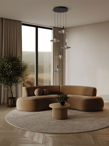 Lustre simple (suspensie) - DIAZ 1 smokey - suspensie moderna