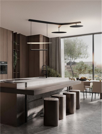 Lustre simple - Suspensie moderna LED - Diona 120x100 cm - LED 81 Watt - 3000K