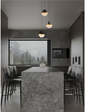 DORIN SP3 Black Marble, Brass Gold Metal